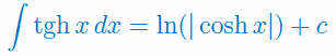 Całka z tgh x - wzór Całka z tgh x - wzór