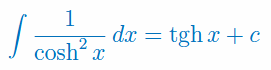 Całka nieoznaczona z 1/(coshx)^2 - wzór Całka nieoznaczona z 1/(coshx)^2 - wzór